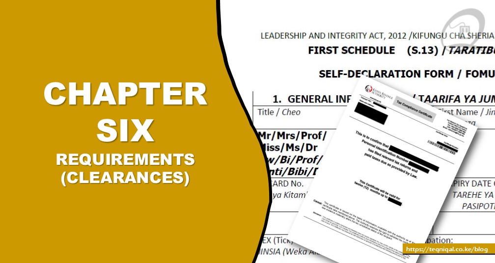 Chapter Six Requirements (Clearances)