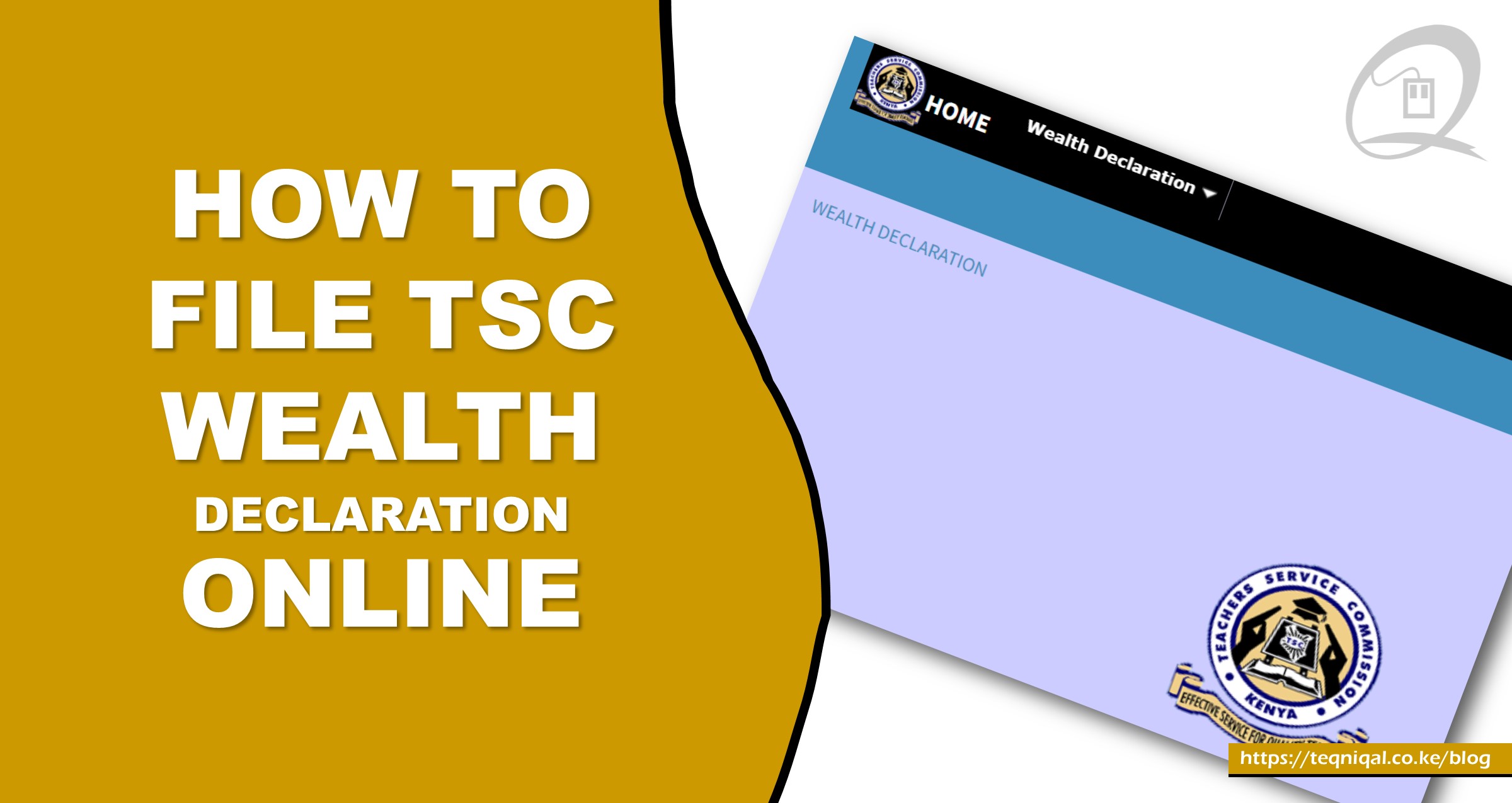 How to File TSC Wealth Declaration Online